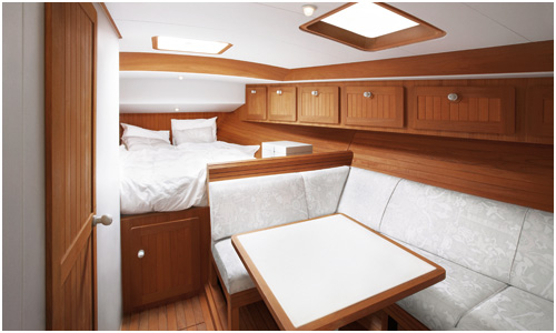 Lower deck finishes for the Firmship 42 luxury boat