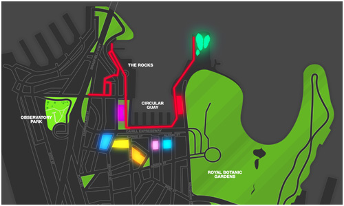 Vivid Sydney Festival Map