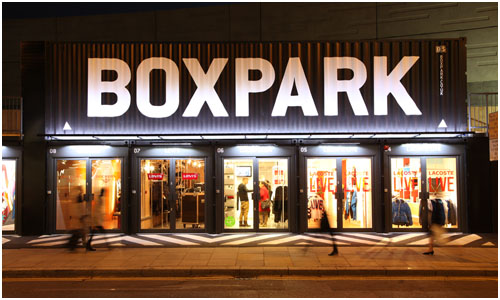 Boxpark Pop-up Mall, London