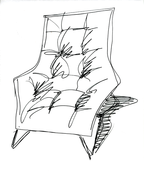 Maserati Leather Lounge Chair by Zanotta