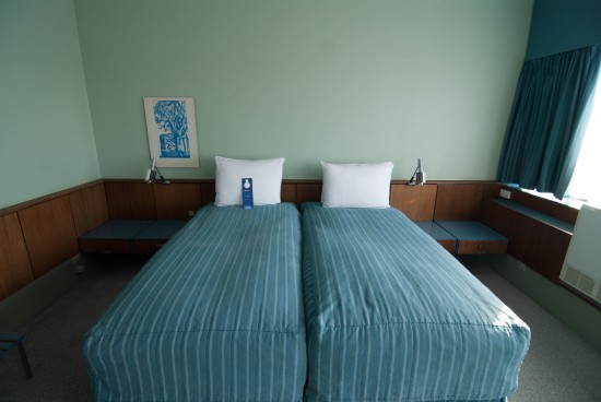 Beds inside Room 606 at the Radisson Blu Royal Hotel Copenhagen.