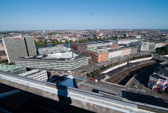 View from the rooftop of the Radisson Blu Royal Hotel Copenhagen.